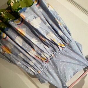 Playful rainbow cloud design blouse